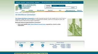 VA Workforce Connection | Williamsburg Regional Library