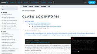 LoginForm | com.vaadin.ui | 8.6.4 | Framework | API | Vaadin