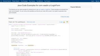 Java Code Examples com.vaadin.ui.LoginForm - Program Creek