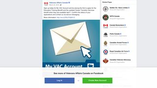 Sign up today for My VAC Account and be... - Veterans Affairs ...