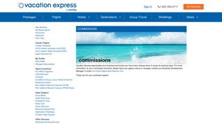 Commission - Travel Agents - Vacation Express