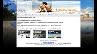 Interchange Vacation Club Members Website