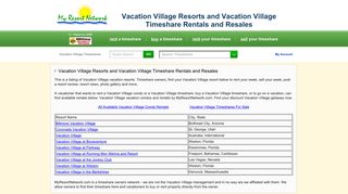 Vacation Village Resorts and Vacation Village Timeshare Rentals and ...