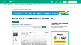 Advice on Cancelling my Marriott Vacation Club - Timeshares ...