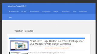 Vacation Packages - Vacation Travel Club | Serving Our Members the ...