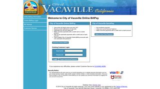 City of Vacaville - Online BillPay