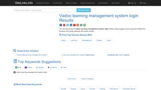 Vadoc learning management system login Results For Websites Listing
