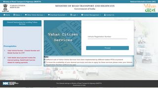 Vahan Citizen Services - VAHAN 4.0 (Beta)