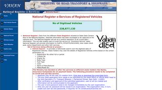 | V A H A N | National Register e-Services |