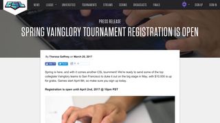 Spring Vainglory Tournament Registration is OPEN