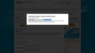 Log in Vaisala Online Store