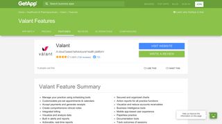 Valant Features & Capabilities | GetApp®