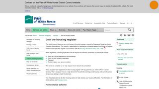 Join the housing register - Vale of White Horse District Council
