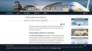 Internet y zonas WiFi Aeropuerto de Valencia