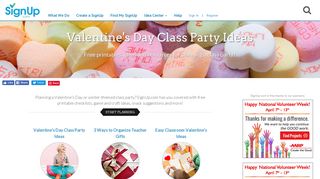 Valentine's Day Class Party Planning Center | SignUp.com