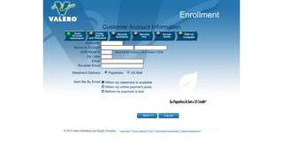Self Serve Enrollment - Valero