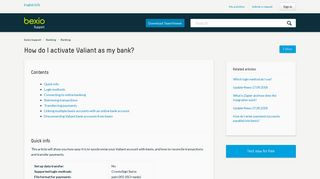 How do I activate Valiant as my bank? – bexio Support