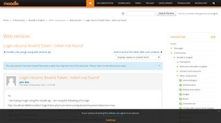 Moodle in English: Login returns 'Invalid Token - token not found ...