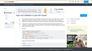 login and validation in php with mysqli - Stack Overflow