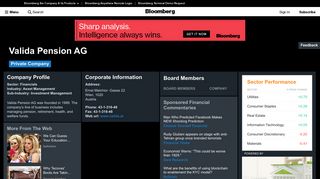 Valida Pension AG: Company Profile - Bloomberg