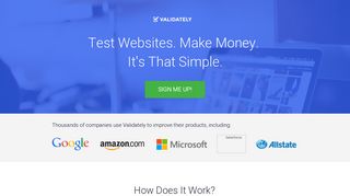 Earn money for testing websites and apps with Validately