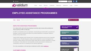 Employee Assistance Programmes | Validium