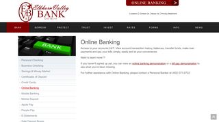 Online Banking | Elkhorn Valley Bank and Trust