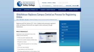 WebAdvisor - San Bernardino - San Bernardino Valley College