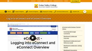 Log in to eConnect and eConnect Overview : Cedar Valley ... - Dallas