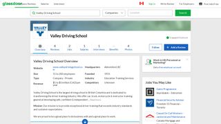 Working at Valley Driving School | Glassdoor.ca