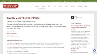 Twenty Valley Member Portal | Visit Twenty Valley | Official Tourism Site
