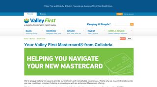 Valley First - Your Valley First Mastercard® from Collabria