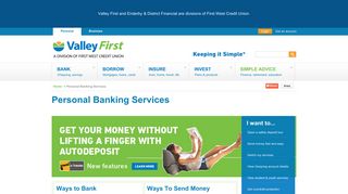 Valley First - Personal Banking Services