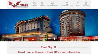 Email Sign Up - Valley Forge Casino Resort