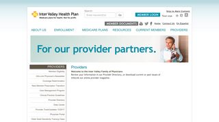 Physician Portal - Provider Login | Inter Valley Health Plan