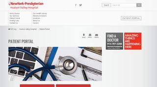 Patient Portal | Medical Records - NewYork-Presbyterian Hudson ...