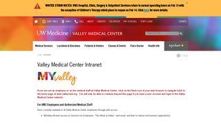 Valley Medical Center | Intranet