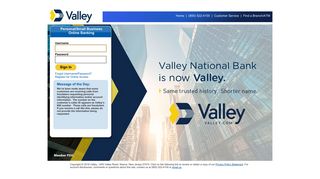 Valley National Bank | Registration