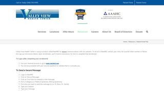 Patient Portal FAQ – Valley View Health Center