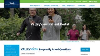 Frequently Asked Questions | ValleyView Patient Portal | Cape Fear ...