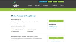 Customer Resources | Valley Wholesale Drug Company