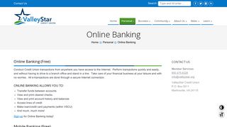 Quick and Easy Online Banking with ValleyStar Credit Union