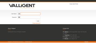 Acuity Client Portal - Valligent