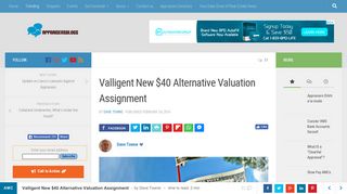 Valligent New $40 Alternative Valuation Assignment - Appraisers Blogs