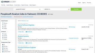 Peoplesoft Analyst Jobs in Valmont, CO 80301 - Apply Now ...