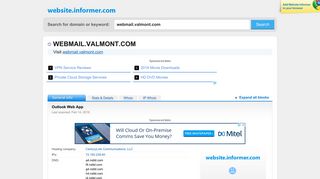 webmail.valmont.com at WI. Outlook Web App - Website Informer