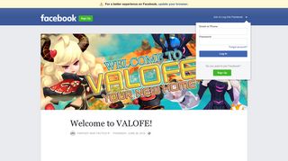 Welcome to VALOFE! | Facebook