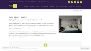 Valor - employee engagement case study - Purple Cubed