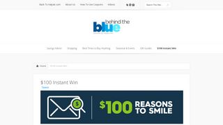 $100 Instant Win | Behind The Blue blog by Valpak.com