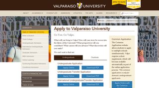 Apply to Valparaiso University | Admission